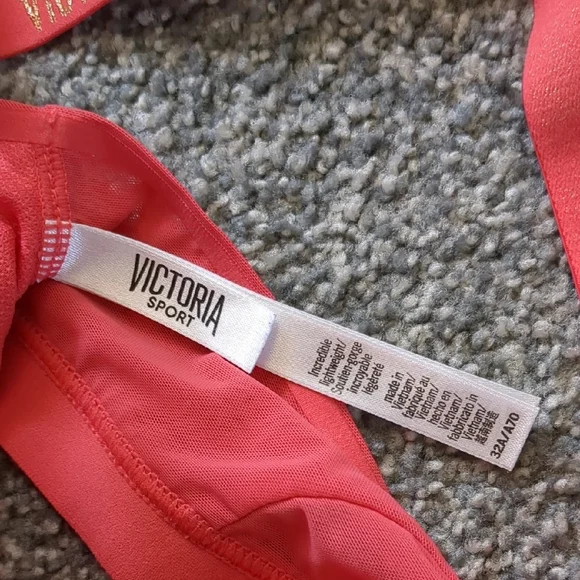 Pink Sports Bra with Gold Lettering - Picture 8 of 8